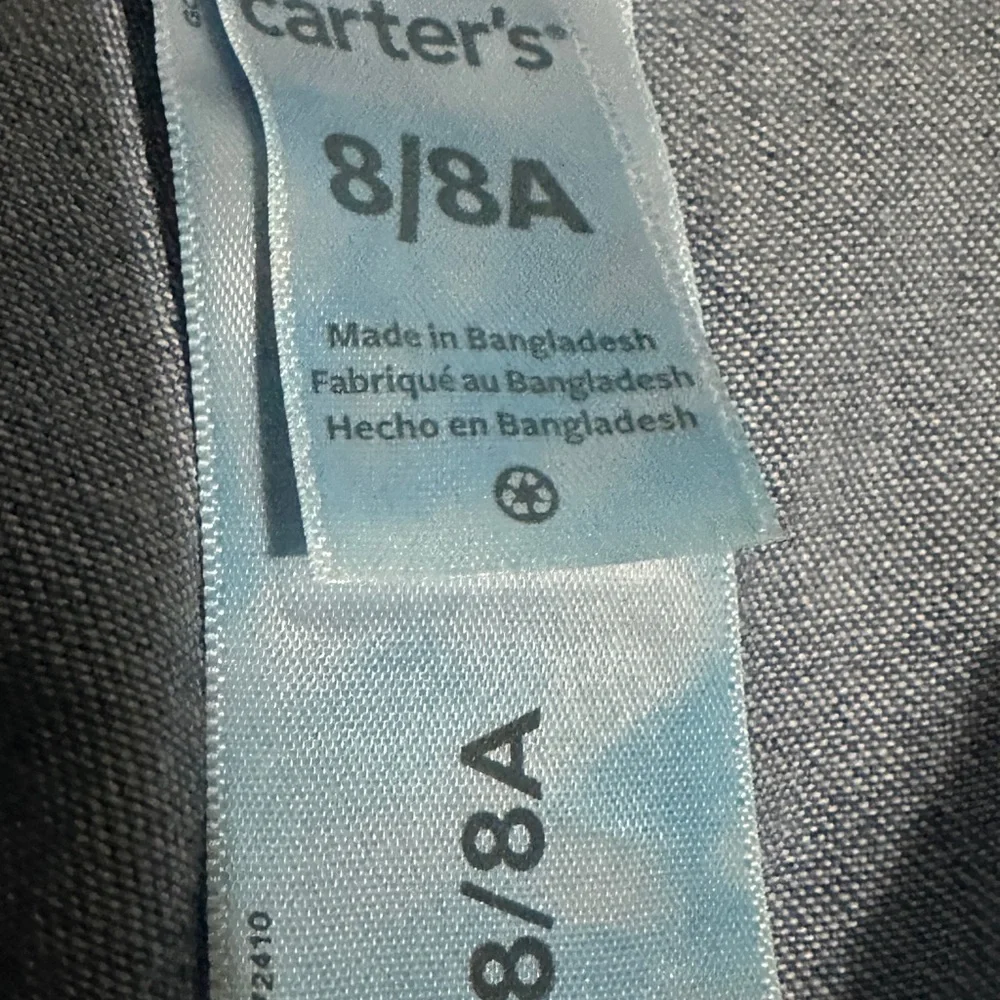 437 Carter’s | NWT Boys Blue Cotton Pull-On Pants with Adjustable Waist (Size 8)